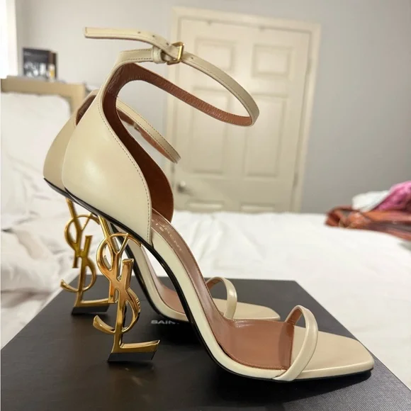 SAINT LAURENT OPYUM SANDAL HEELS - Picture 3 of 10